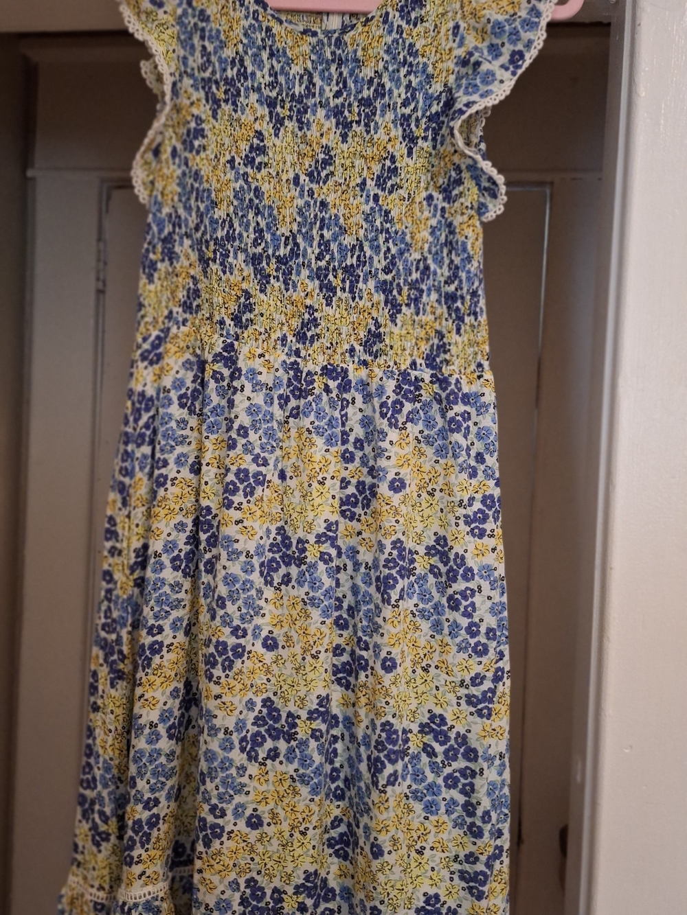 Lost + Wander Blue and Yellow Floral Dress - Picture 3 of 8